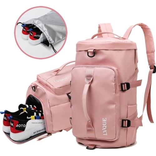 Sports Gym Backpack for Women Fitness Training Handbag with Shoes Pouch Waterproof Travel Backpack for School Students Backpack