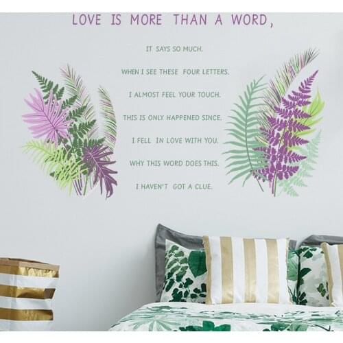 DIY English Alphabet Letters Wall Stickers Love is More Than a Word Quotes Vinyl art Mural Decals Home Decor