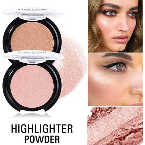 2019 1 Pcs Shining Blush Smooth Makeup Face Contour Pink Orange Blusher