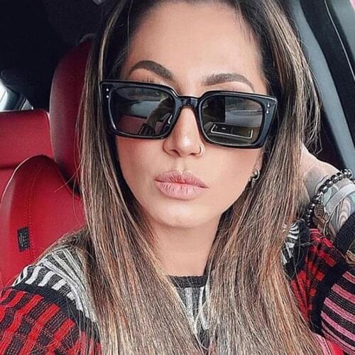 Square Oversized Sunglasses Women 2021 Vintage Glasses Women/Men Luxury Vintage Eyeglasses Women Mirror Oculos De Sol