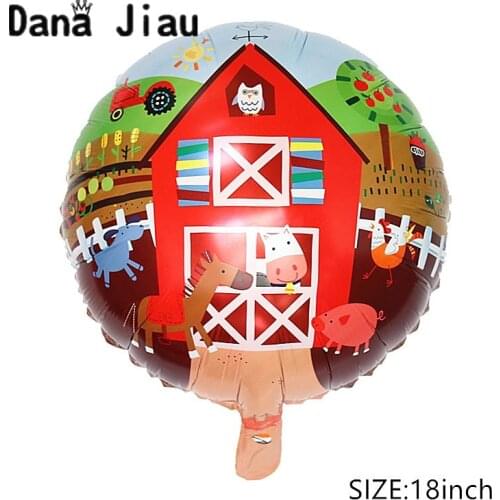 Wed decor cute animal theme balloon baby happy birthday party foil ball pink rabbit pig monkey back to school