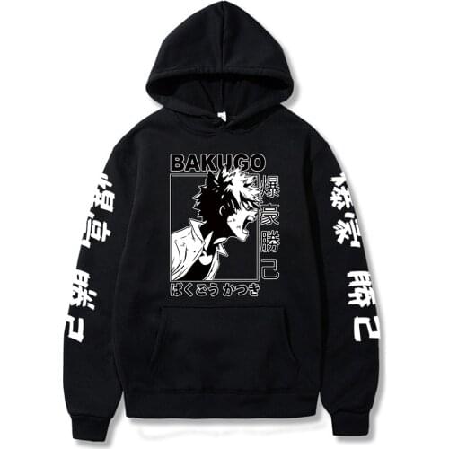 Anime My Hero Academia Hoodie Men/women Bakugou Streetswear Pullover Hoodie Long Sleeve Hoodies