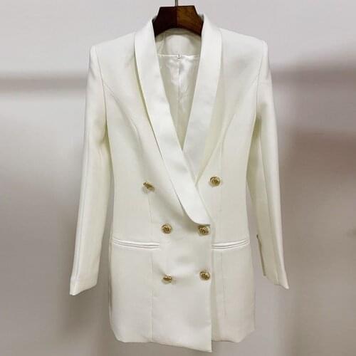 2020 Women White Blazer Coat Fashion V Neck Long Sleeve Office Ladies Blazer Suits 2019 Autumn Jacket Womens Tops Outerwear