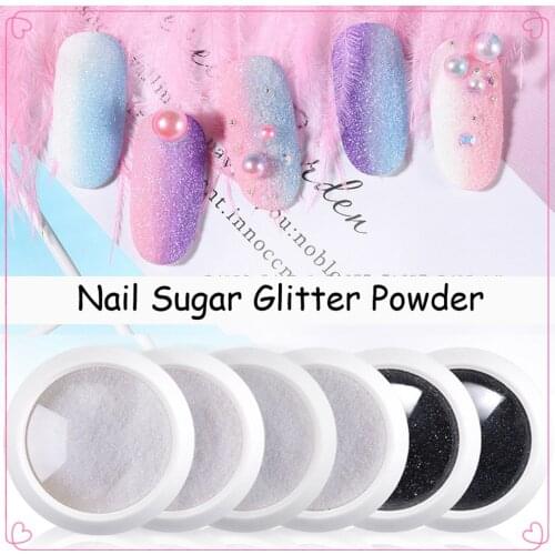 0.2g Nail Art Decorations Accessories Powder Sugar Pigment Laser Gradient Glitter, 6Colors Dipping Dust for Manicure#FT041