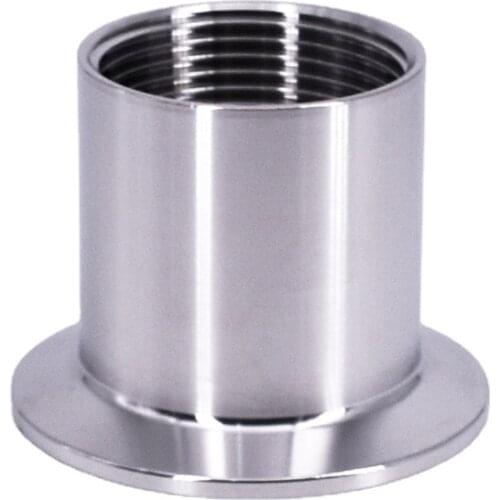 1/4" 3/8" 1/2" 3/4" 1" 2" 3" BSPT Female x 0.5" 1.5" 2" 2.5" Tri Clamp Pipe Fitting Connector SUS304 Stainless Sanitary Homebrew