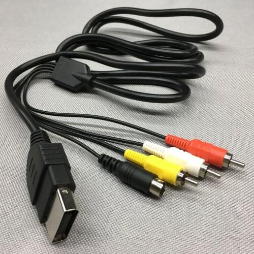 10 pcs Black 1.8M S-Video AV A/V Cable Cord for Microsoft Xbox Console Video Game