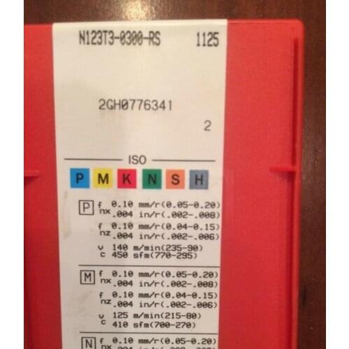 10PCS CARBIDE INSERT N123T3-0300-RS 1125
