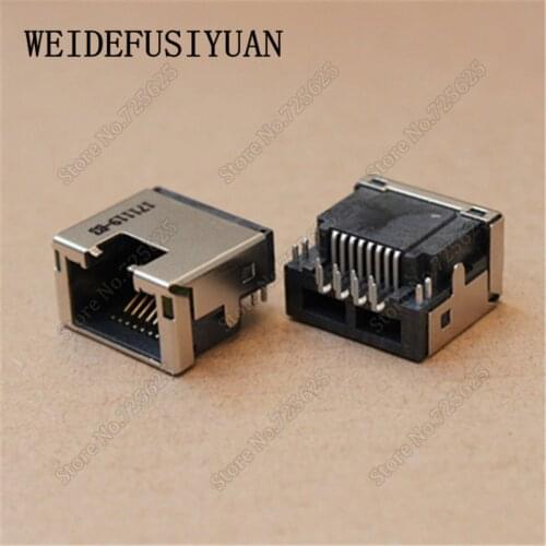 10PCS Laptop RJ45 Connector LAN Jack Ethernet port For LENOVO E40-30 E40-70 E40-80 12PIN LED RJ45 JACK