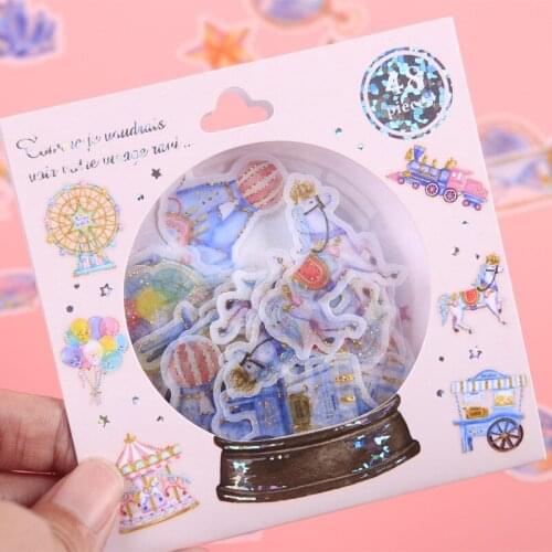 18 Sets/1 lot Stationery Stickers Japanese Style Cute Planet Decorative Mobile Stickers Scrapbooking DIY Craft Stickers