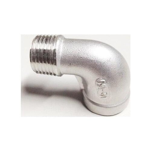 2" BSP Female to Male Thread 304 Stainless Steel 90 Degree Elbow Connector Pipe Fitting water oil air