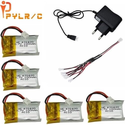 3.7v 100mah Lipo Battery Charger sets For Cheerson Cx-10 Cx-10a FQ777-124 Hubsan Q4 Wltoys V272 Mini Rc Quadcopter Drone Battery