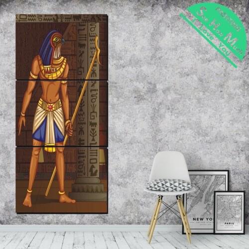 3 Piece Egyptian pyramid Patron Saint Canvas Art Decorative Pictures Wall Poster Modern Wall Pictures for Living Room Posters