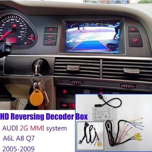 Car Rear View Back up Camera For Audi MMI 2G system a6l A8 Q7 Adapter Original Upgrading screen Display Backup Camera Decoder