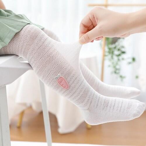 Kids Girls Cotton Pantyhose Toddler Children Summer Princess Knit White Tights Newborn Infant Thin Mesh Pants Baby Accessories