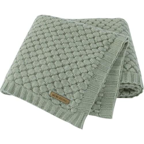 Baby Blankets Knitted Newborn Swaddle Wrap Blanket Infant Kids Stroller Bedding Basket Quilt Child Accessory Windproof Quilts