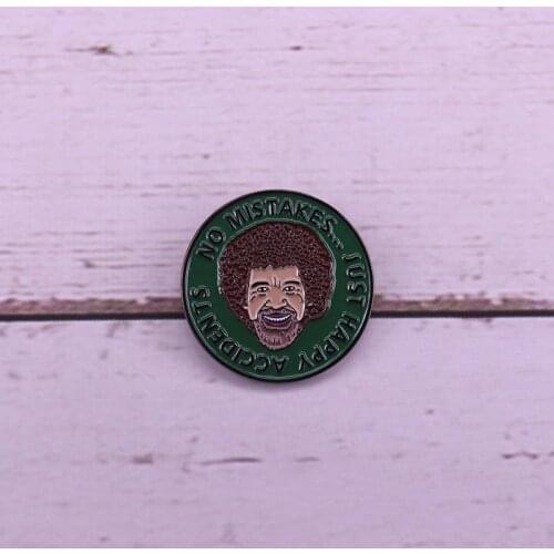 Bob Ross enamel pin The Joy of Painting brooch pin