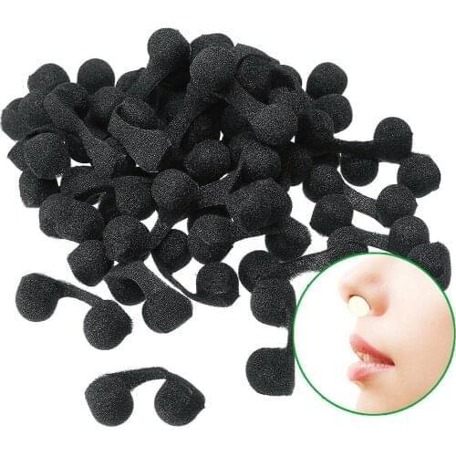 50pcs Black White Disposable Soft Sponge Nose Nasal Plug Filters for Spray Tanning