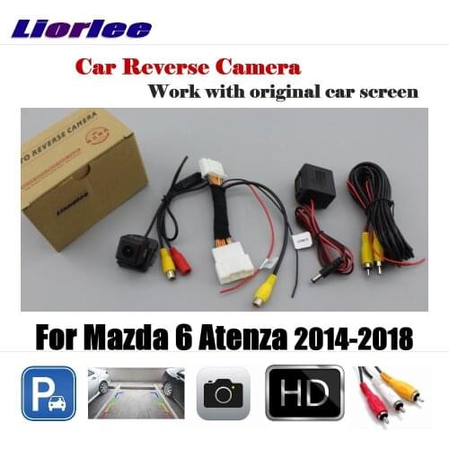 Car Rearview Reverse Parking Camera (6V) For Mazda 6 Mazda6 Atenza 2014-2018 Display HD CCD Rear Backup Back CAM Accessories