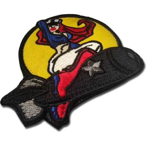 Personality Cloth Bag Backpack Stickers Goddess of Luck Sexy Girl Badge Embroidered Velcro Applique Tactical Military Patches