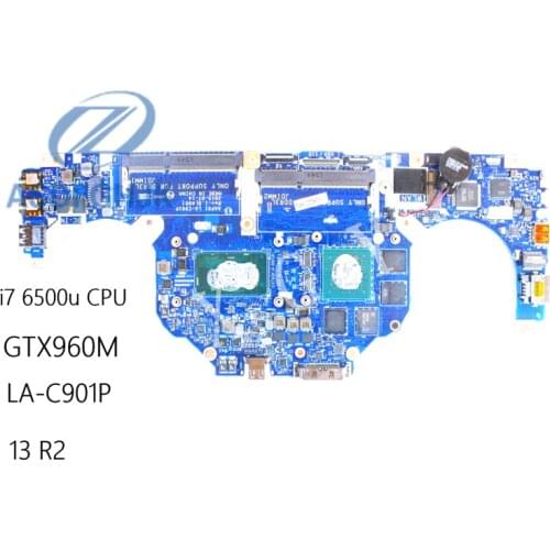 Laptop Motherboard LA-C901P for Dell for Alienware 13 R2 Motherboard NHYX3 0NHYX3 CN-0NHYX3 i7-6500U DDR3L Non-Integrated