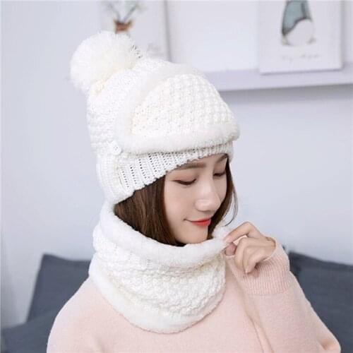 Fashion Winter Knitted Beanies Hats Women Thick Warm Beanie Skullies Hat Female Knit Bonnet Beanie Caps Outdoor Sets 2020