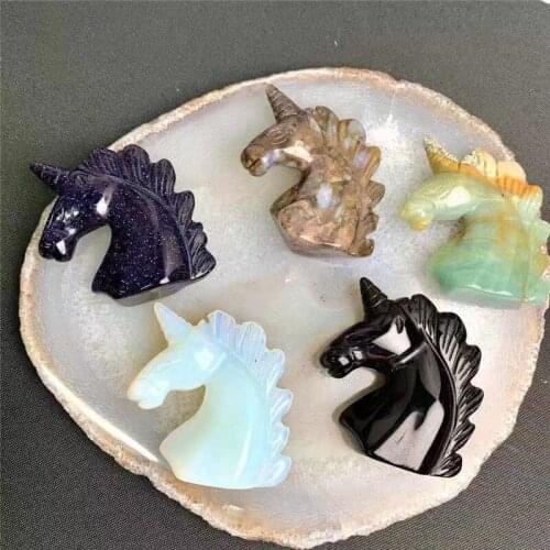 Natural Stone amazonite quartz Unicorn Decoration Crystal Home Decoration For Fengshui Healing Energy Meditation Stone