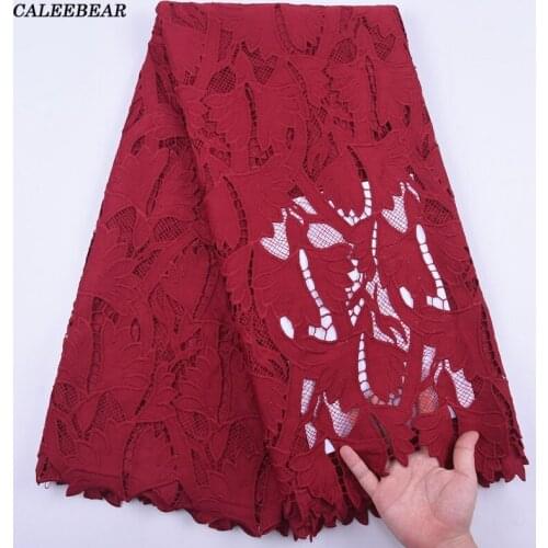 Latest Design African Lace Fabric 2020 High Quality Water Soluble Guipure Cord Lace Fabric For Wedding Material Sew Dress S2026
