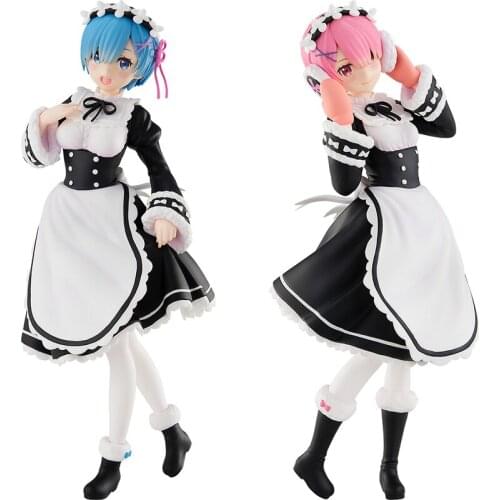 Original In Stock Gsc Good Smile Action Figure Rem Ram Ice Season Clothes Anime life In A Different World From Zero Model Toy