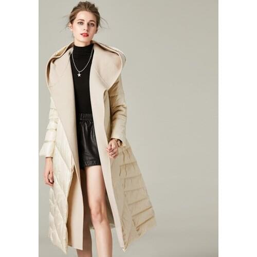 Autumn Winter Coat Women Clothes White Duck Down Jacket Warm Long Coat Parka Outwear Plus Size Ropa Mujer ZT5000