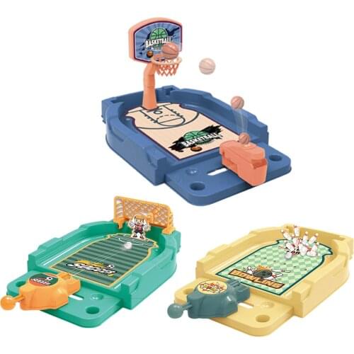 Mini Sports Board Game Set 3 In 1 Kids Basketball Bowling Football Game Toys Gift For Children Family Party Game Desktop