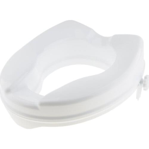 Standard Potty Pregnant Women Elderly Toilet Seat Riser Elongated Lifter Raises Your Seat 2 inch