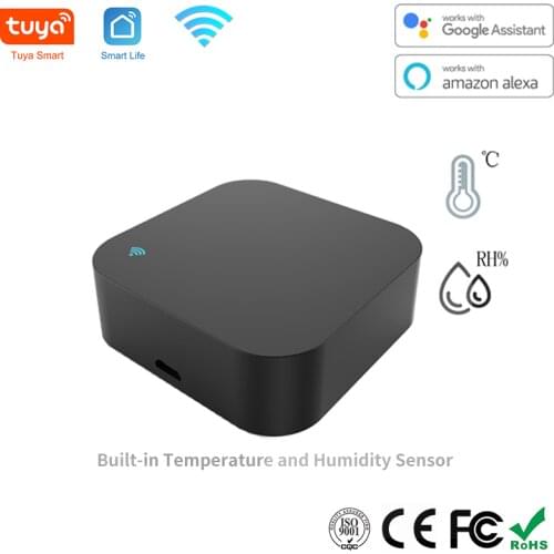 Tuya Smart IR Remote Control Built-in Temperature and Humidity Sensor for Air Conditioner TV DVD AC Works with Alexa,Google Home