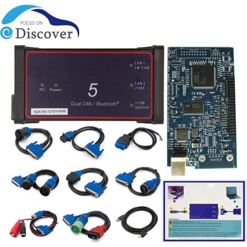 USB/Bluetooth Dpa5 Dearborn Protocol Adapter 5 Heavy Duty Truck Scanner CNH DPA 5 Works For Multi-brands Support Multi-language