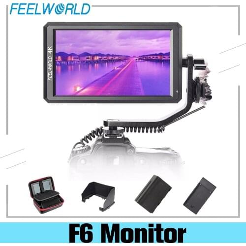 Feelworld F6 5.7inch Full HD IPS DSLR HDMI-compatible Field Video Monitor With Tilt Arm Power Out For Handheld Gimbal Stabilizer