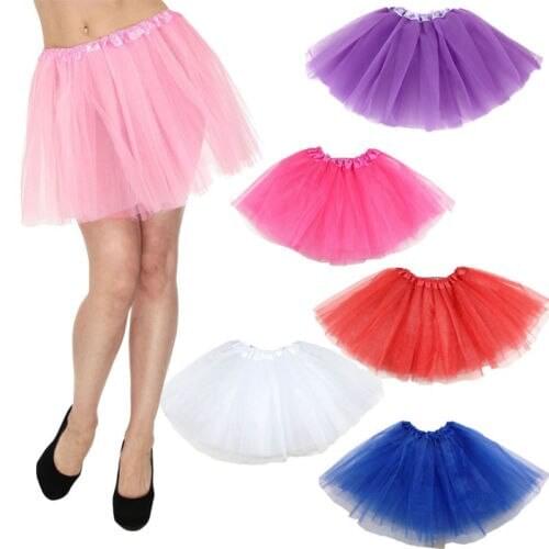 Womens Multi Layer Tulle Ballet Tutu Dance Wear Costume Party Girls Skirt