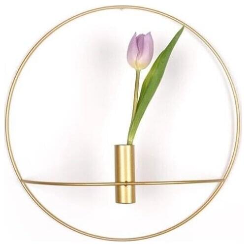 1PC 19cm 29cm Modern Art Candle Holder Wall Mounted Vintage Hanging Dry Flower Vase Home Decor Banquet Party Home Decor MK 032