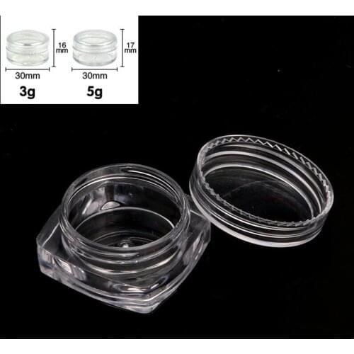 1Pc 3/5g Mini Sample Bottle Cosmetic Makeup Jar Pot Face Cream Lip Balm Container