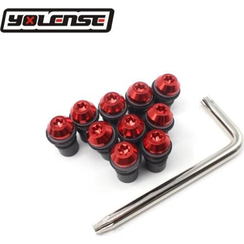 10PCS 5MM Universal Motorcycle Bolts Screws Kit Windscreen Windshield Cafe Racer Motocross For Ducati 848EVO MONSTER1200S M1100S