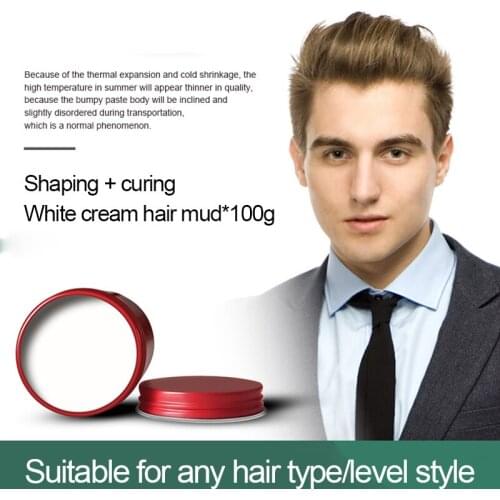 100g Professional Hair Clay Long-lasting Fluffy Hair Mud for Hair Styling Hair Styling Hair Wax Hair Design Styling Cream