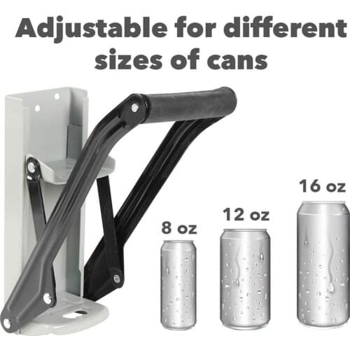 16oz Heavy Duty Wall Mounted Pull Can Crusher Recycler Bottles Recycling Tool Itis quite easy to crush cans in order Can Crusher