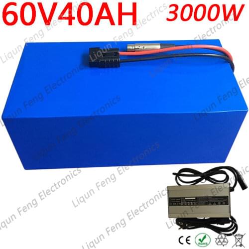 60V 1000W 2000W 2500W 3000W Electric Scooter Battery Pack 60V 20AH 25AH 30AH 35AH 40AH Electric Bike Lithium Battery Free Duty