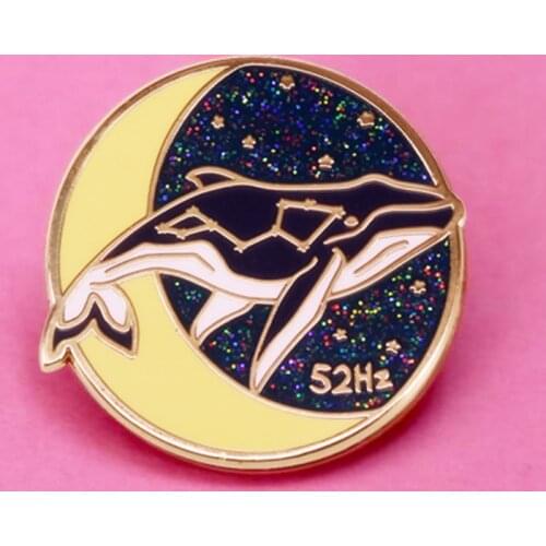 Cartoons K-pop 52hz Whale Album Music Enamel Brooch Pin Backpack Hat Bag Collar Lapel Pins Badges Fashion Jewelry Accessories