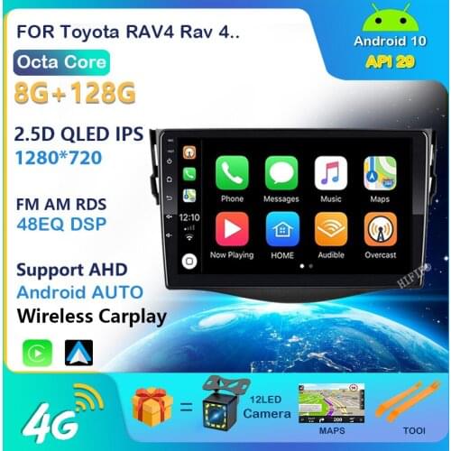 Android 10 Car Dvd Player For Toyota RAV4 Rav 4 2007 2008 2009 2010 2011 2 din 1024*600 gps navigation wifi Quad core