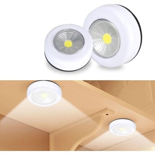 COB LED Under Cabinet Light With Adhesive Sticker Wireless Wall Lamp Wardrobe Cupboard Drawer Closet Bedroom Kitchen Night Light