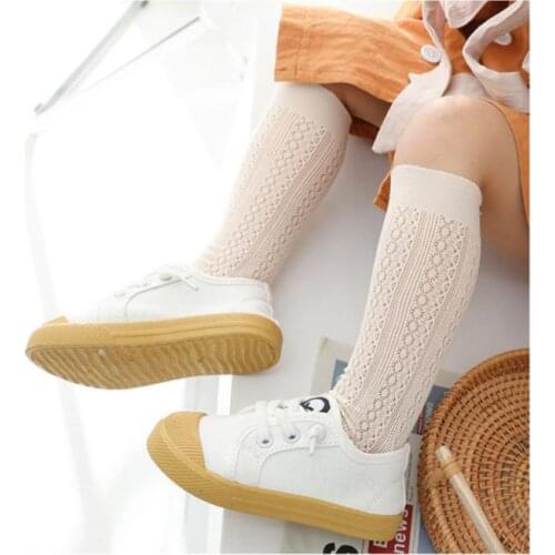 Childrens Socks Summer Thin Girls Mesh Socks Mid-calf Socks Korean Cotton Socks Childrens Socks 3-8 Years Old