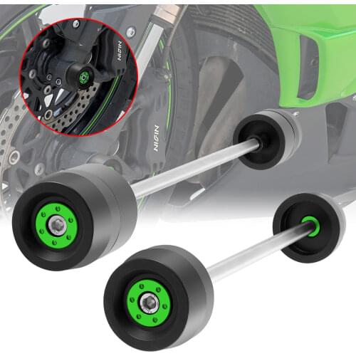 For Kawasaki ZX-6R ZX6R 2009-2018 Ninja636 2013-2018 ZX10R 2011-2018 Motorcycle Front & Rear Axle Fork Sliders Wheel Protector