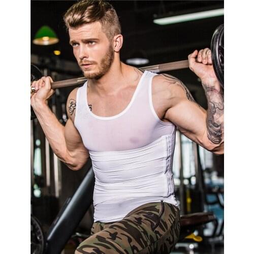 Men Shaper Vest Shirt Body Slimming Tummy Belly Waist Cincher Tight Lose Weight Girdle Underwear Fitness