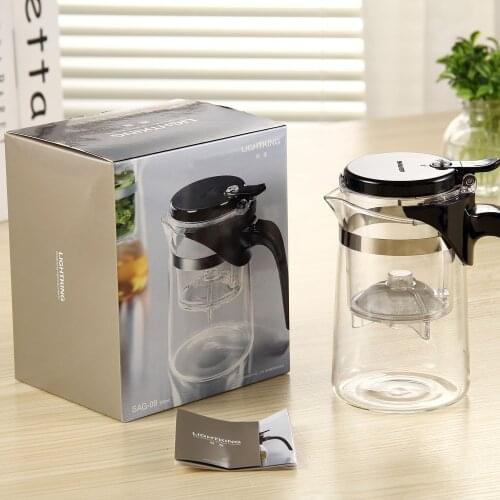 [GRANDNESS] SAMA Samadoyo SAG-08 High Grade Gongfu Teapot & Mug 500ml Elegant Tea Sets Glass Teapot Art Tea Cup Glass Gongfu