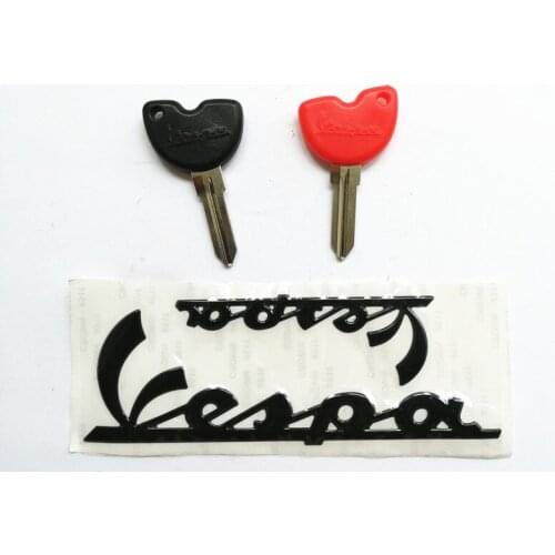 WhatsKey Motorcycle Uncut Blade Key For Vespa Piaggio 3VTE Fly 125 200 250 300 GTV VESPA LXV150 GTS GTS300 with vespa stikcer