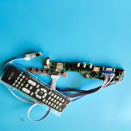 Kit for B156XW03 V0/V2/V1 1366x768 40pin TV AV Audio LVDS Screen remote USB VGA panel HDMI LCD Display Controller board LED